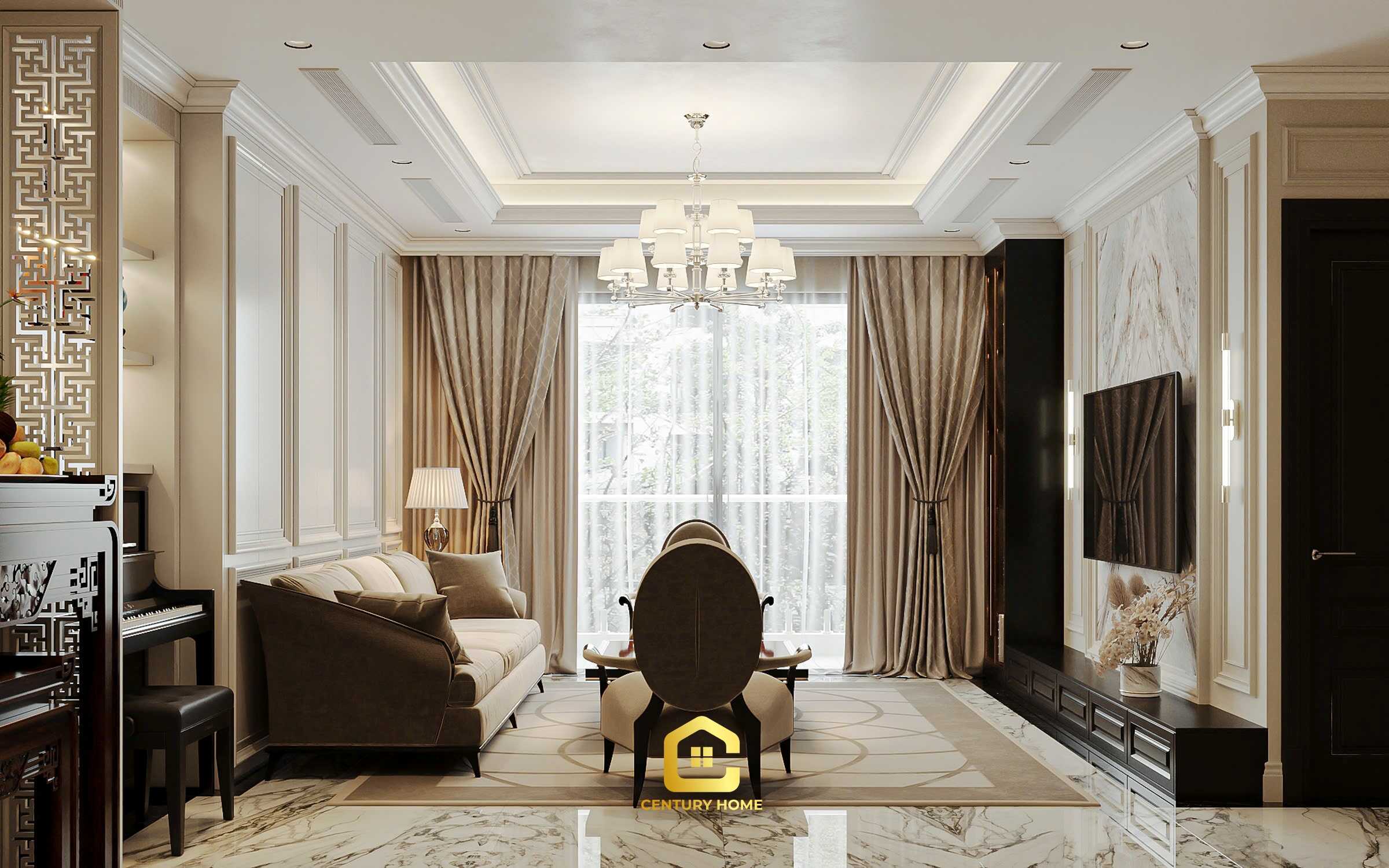 Thiết Kế Nội Thất - PC Tân Cổ - Anh Hải - Mipec Long Biên