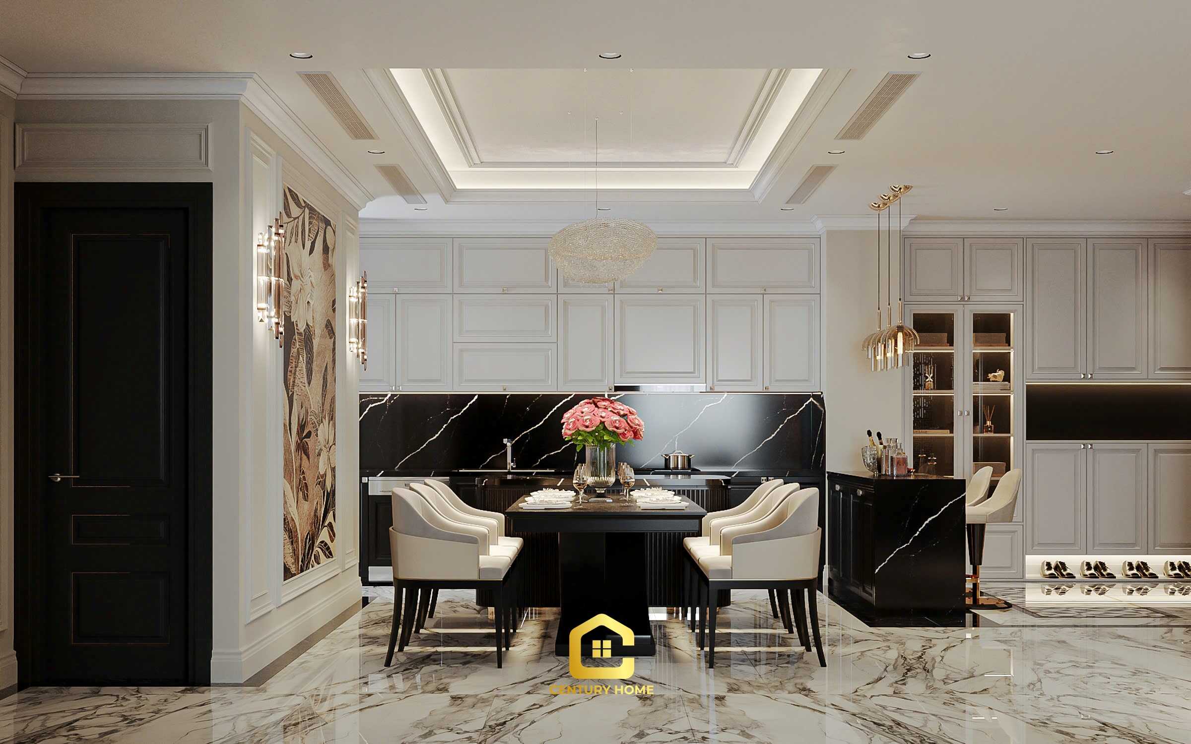 Thiết Kế Nội Thất - PC Tân Cổ - Anh Hải - Mipec Long Biên