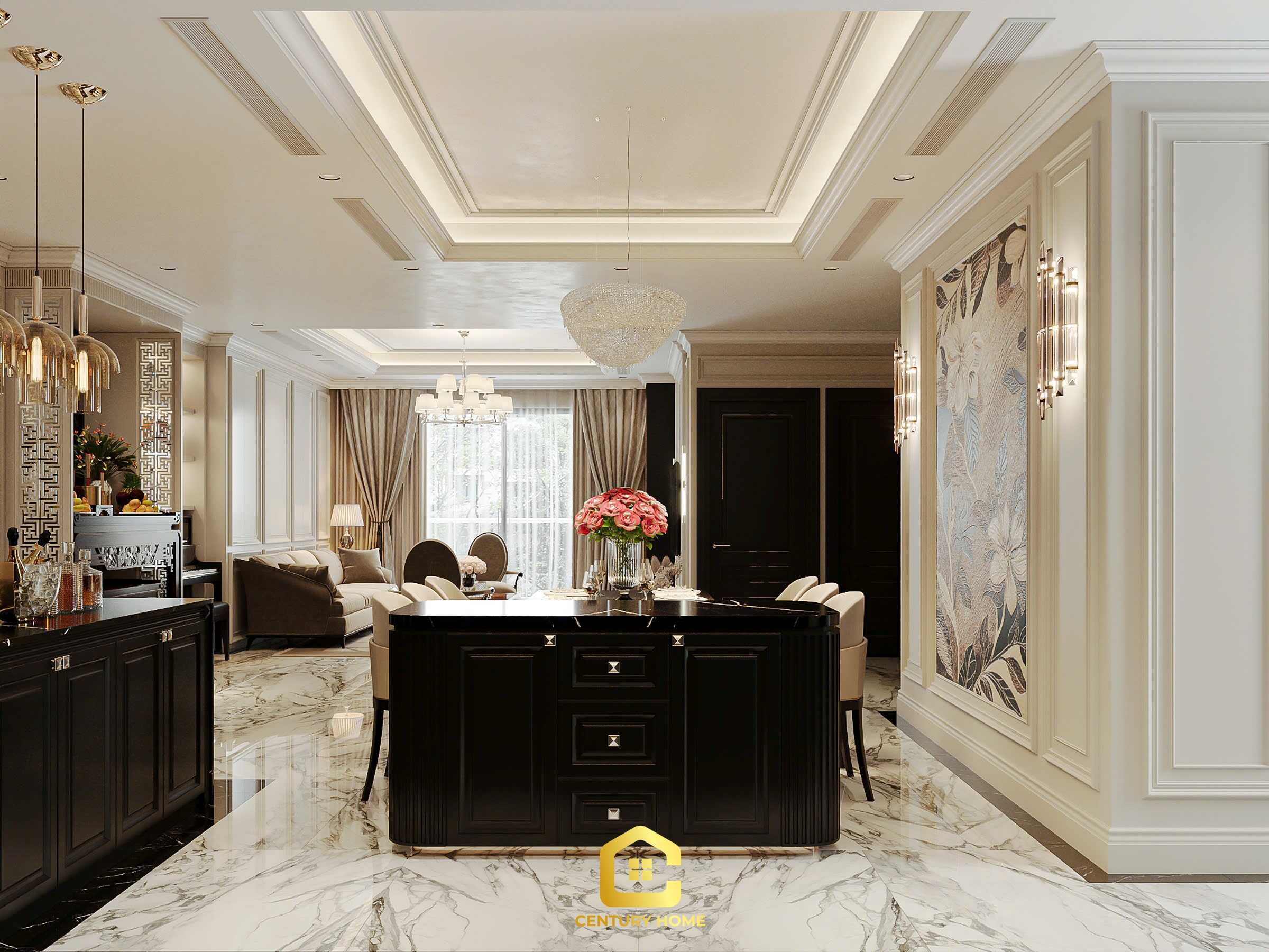 Thiết Kế Nội Thất - PC Tân Cổ - Anh Hải - Mipec Long Biên