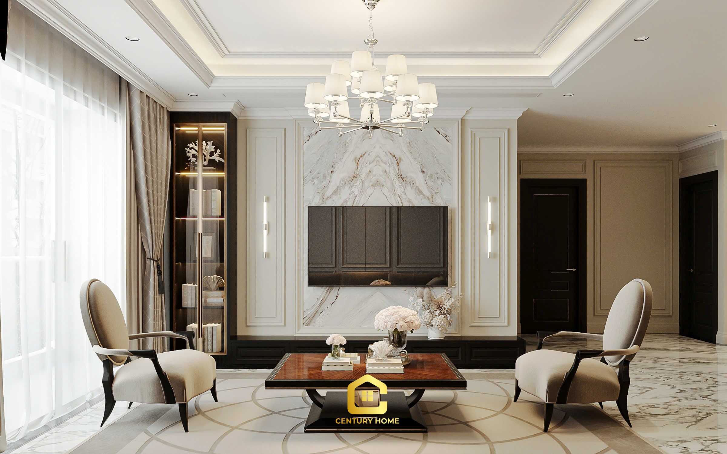 Thiết Kế Nội Thất - PC Tân Cổ - Anh Hải - Mipec Long Biên