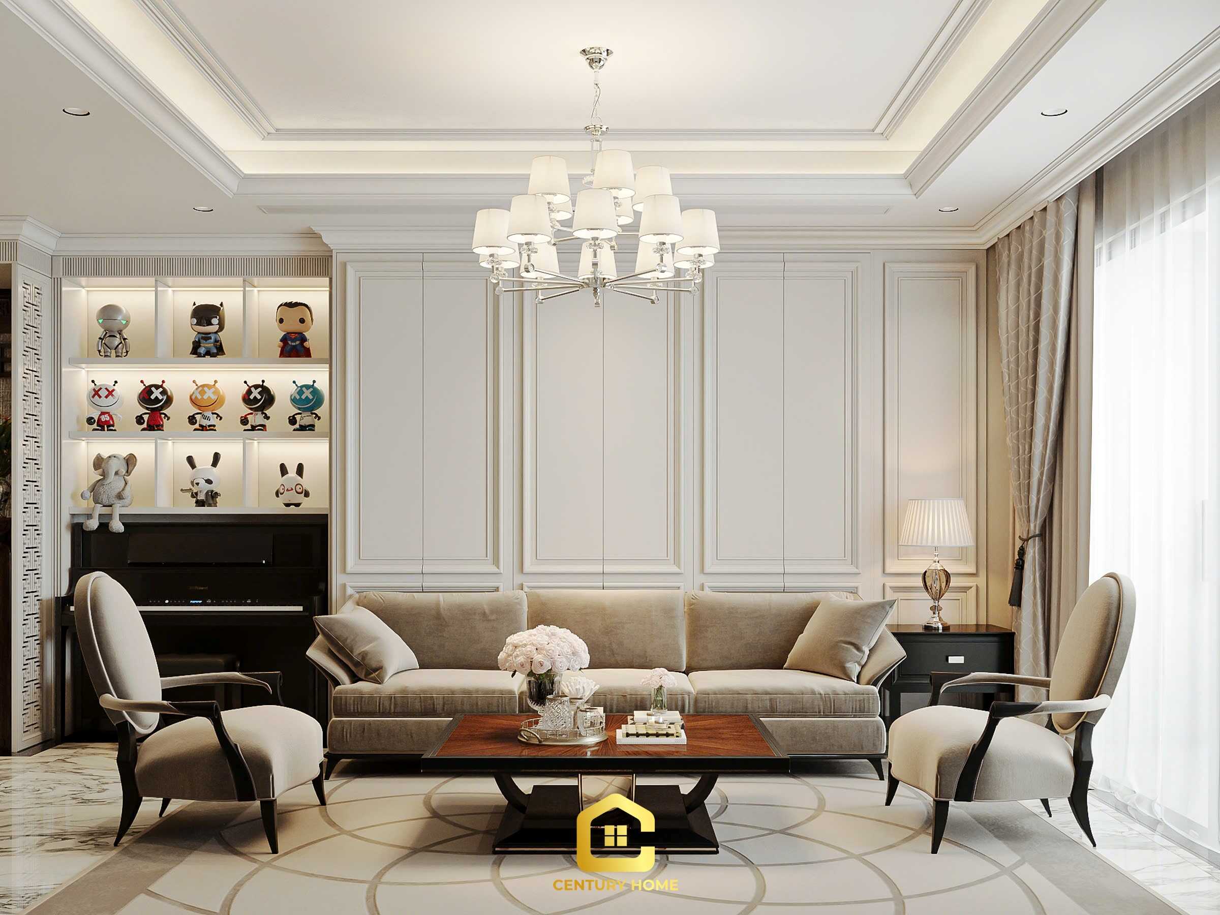 Thiết Kế Nội Thất - PC Tân Cổ - Anh Hải - Mipec Long Biên