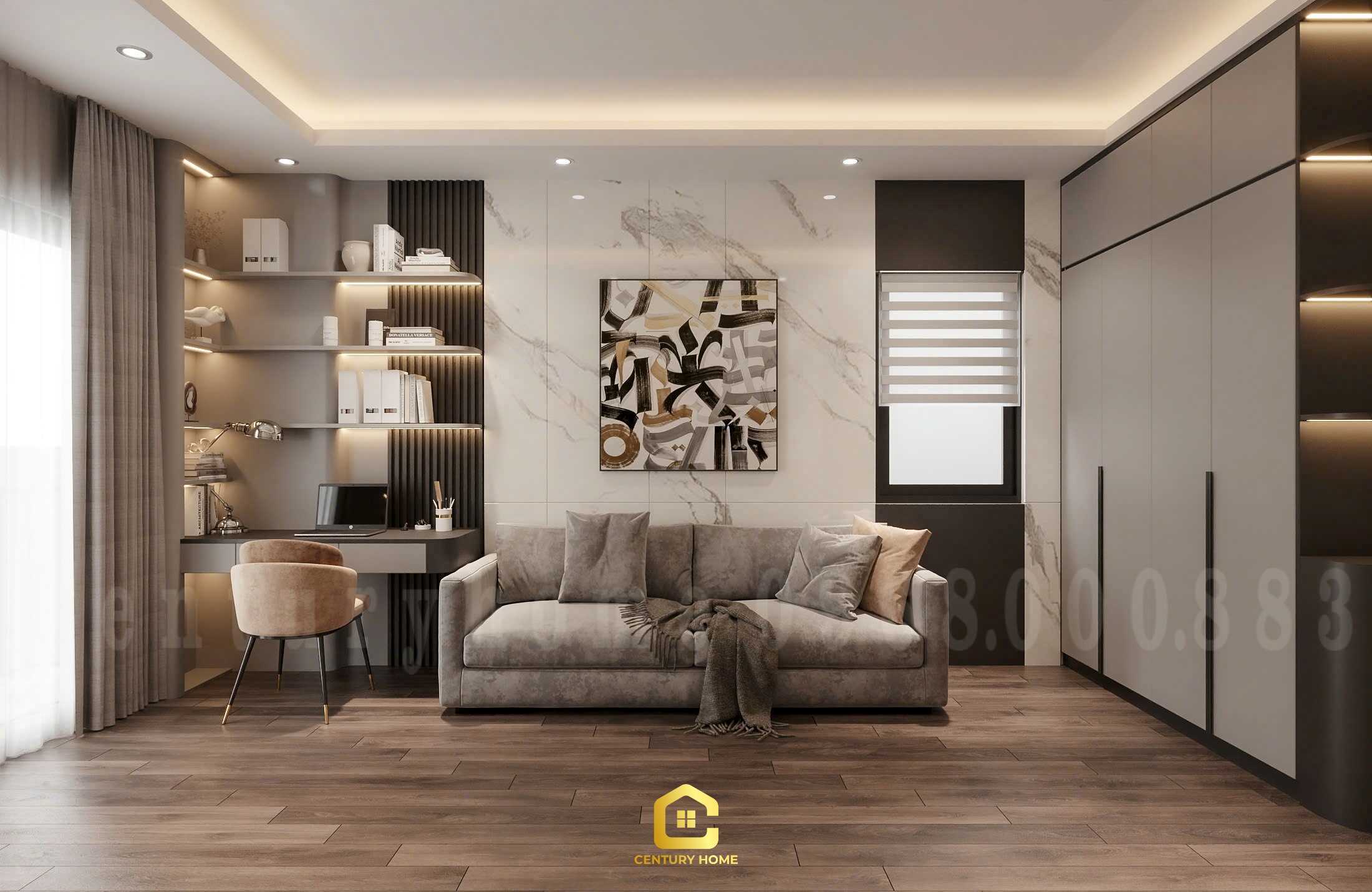 Thiết Kế Nội Thất - PC Hiện Đại - Chị Thu - Hoàng Mai