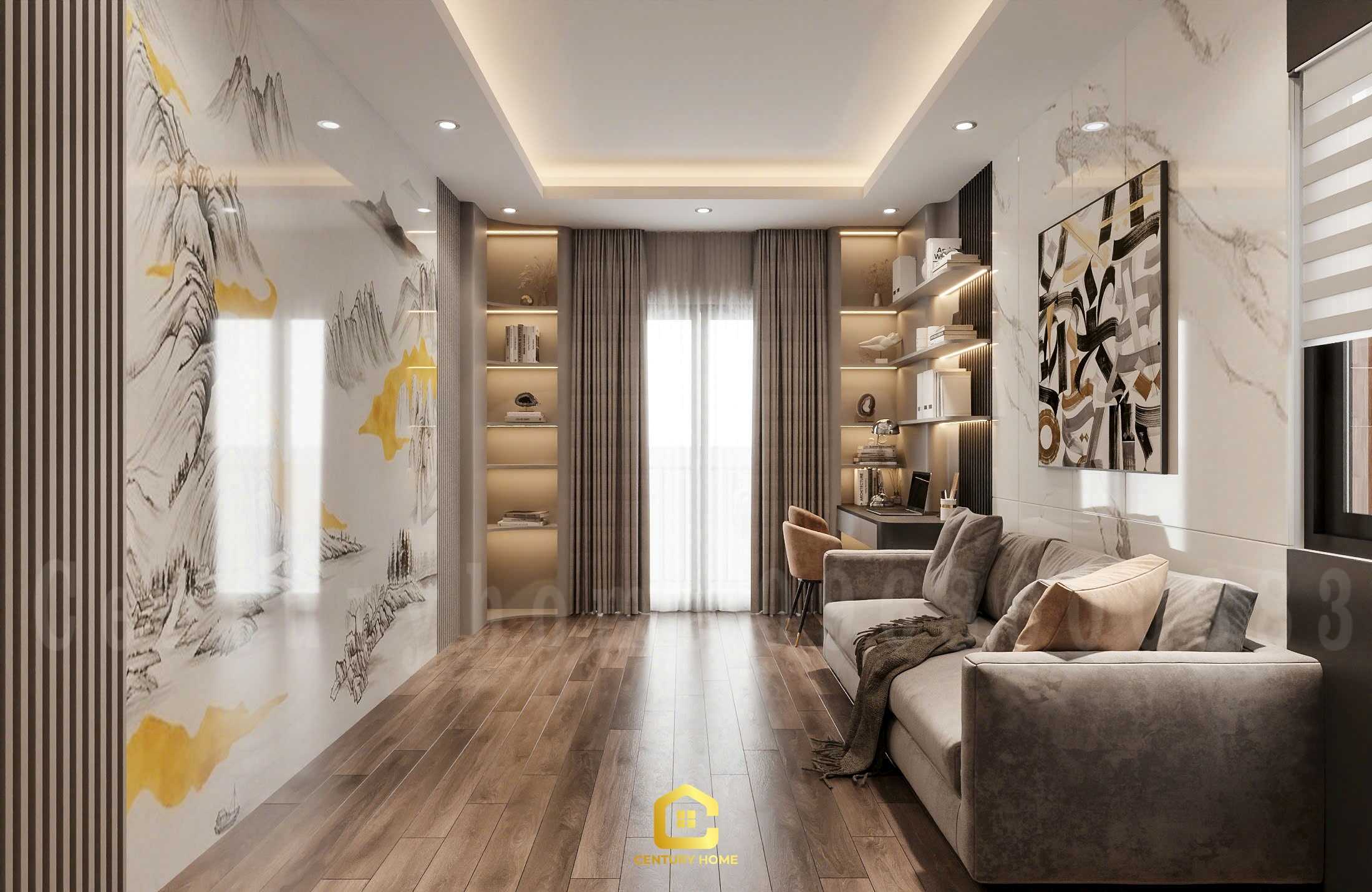 Thiết Kế Nội Thất - PC Hiện Đại - Chị Thu - Hoàng Mai