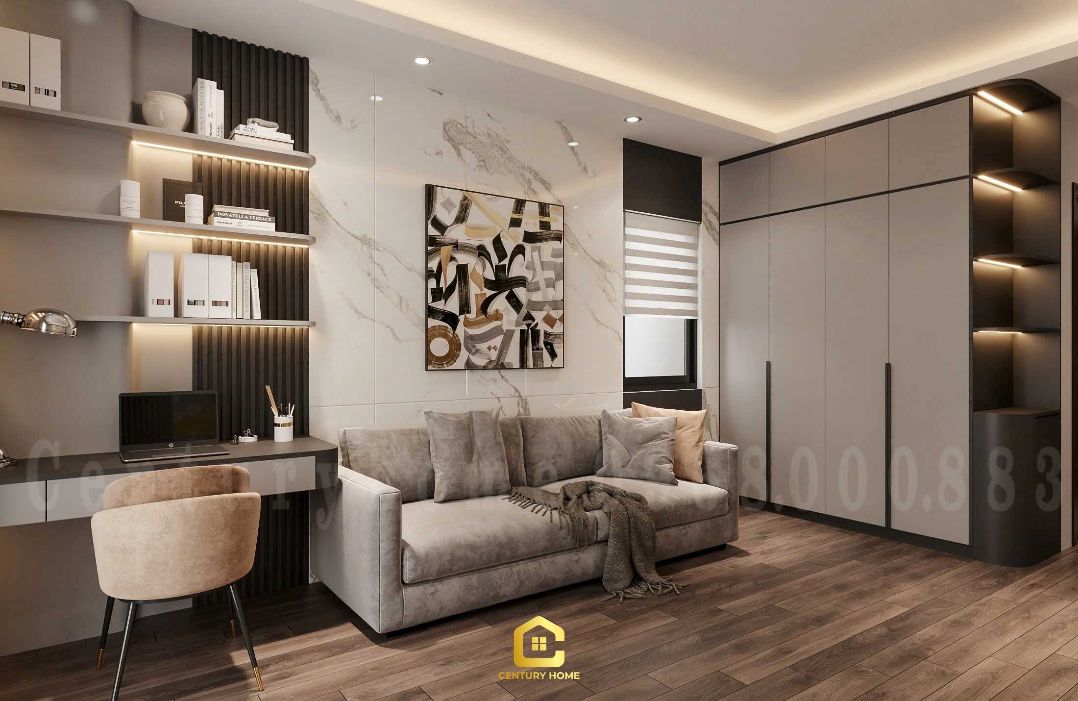 Thiết Kế Nội Thất - PC Hiện Đại - Chị Thu - Hoàng Mai