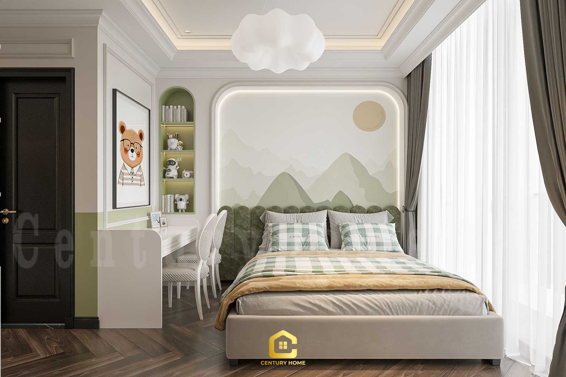 Thiết Kế Nội Thất - PC Tân Cổ - Anh Oai - Vinhomes Ocean Park 3