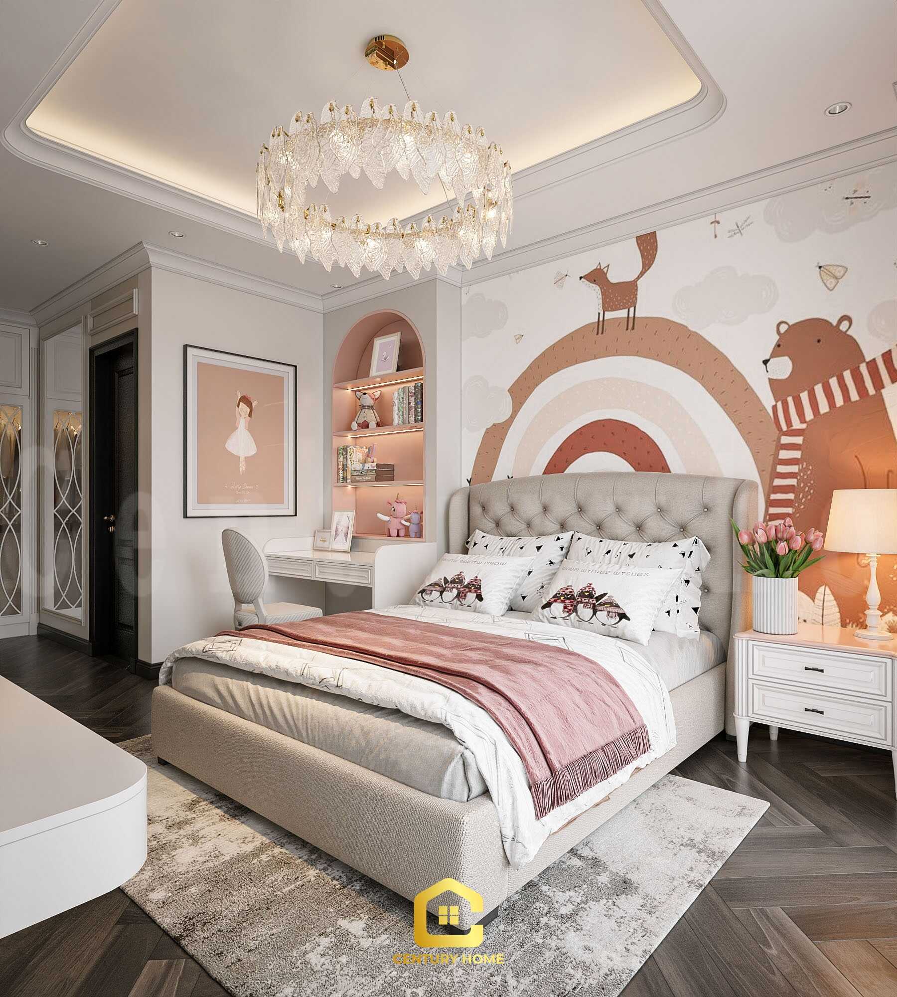 Thiết Kế Nội Thất - PC Tân Cổ - Anh Oai - Vinhomes Ocean Park 3