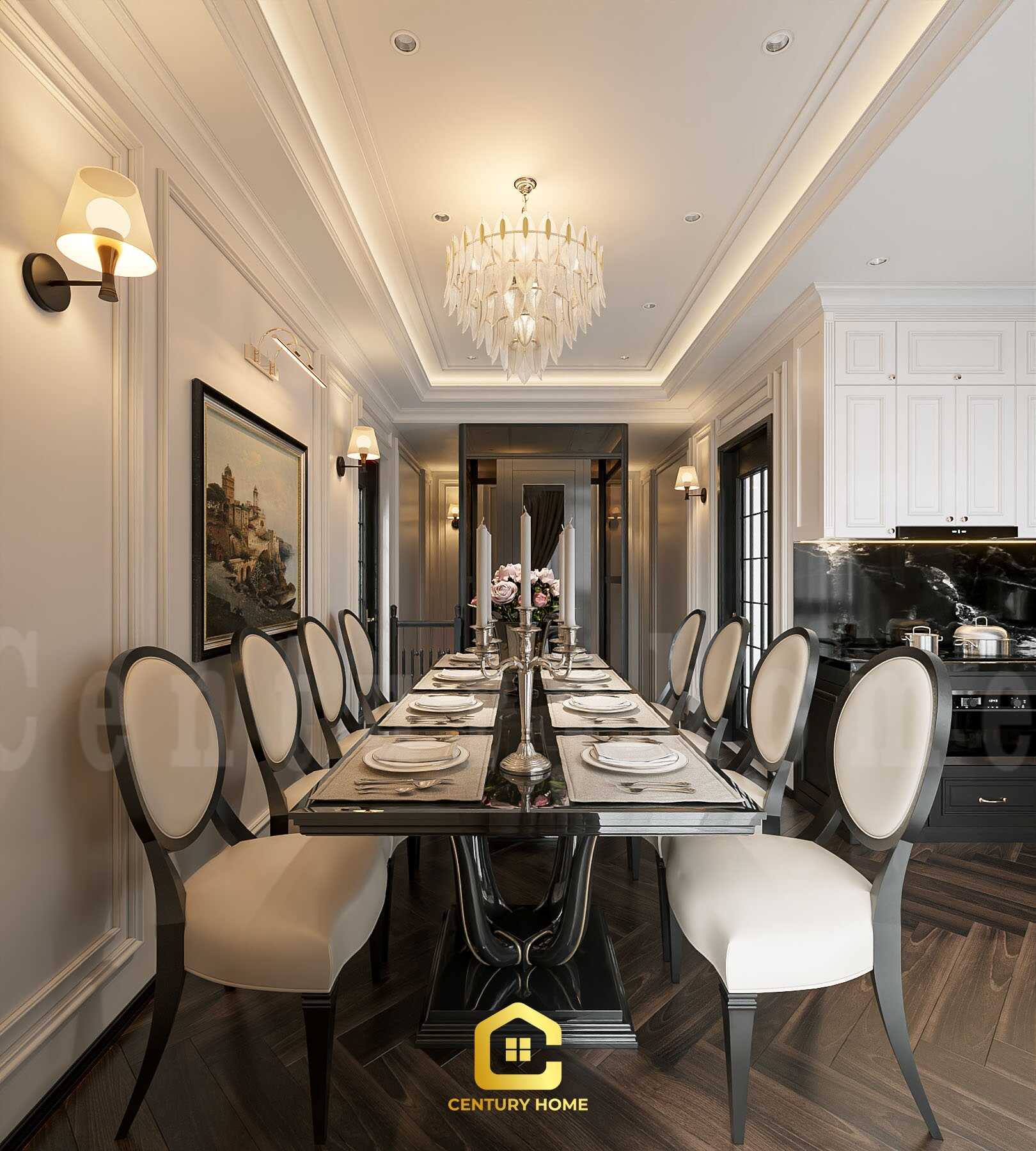 Thiết Kế Nội Thất - PC Tân Cổ - Anh Oai - Vinhomes Ocean Park 3