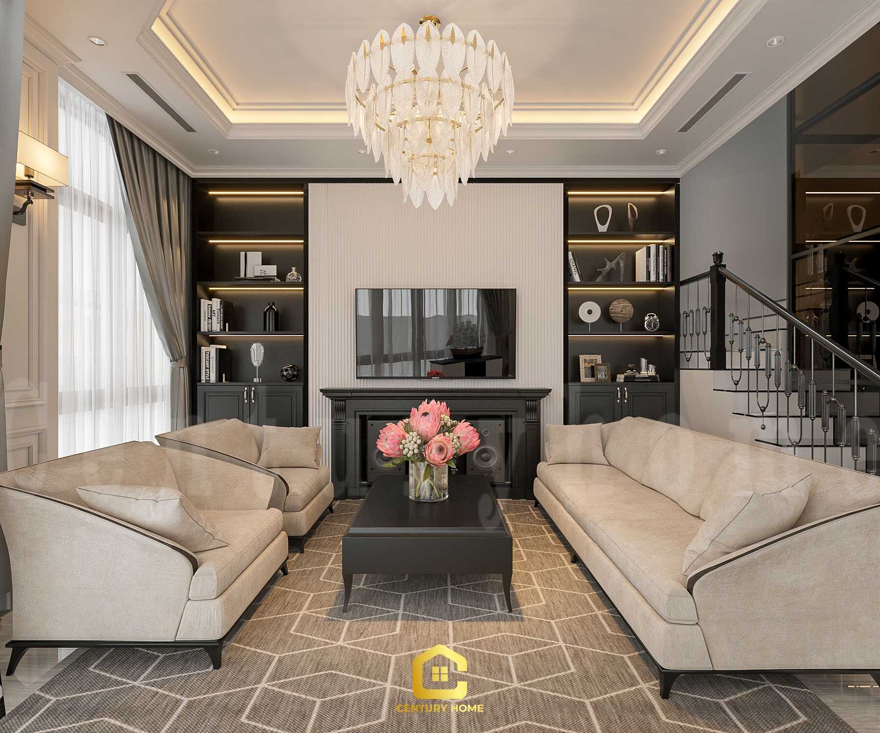 Thiết Kế Nội Thất - PC Tân Cổ - Anh Oai - Vinhomes Ocean Park 3