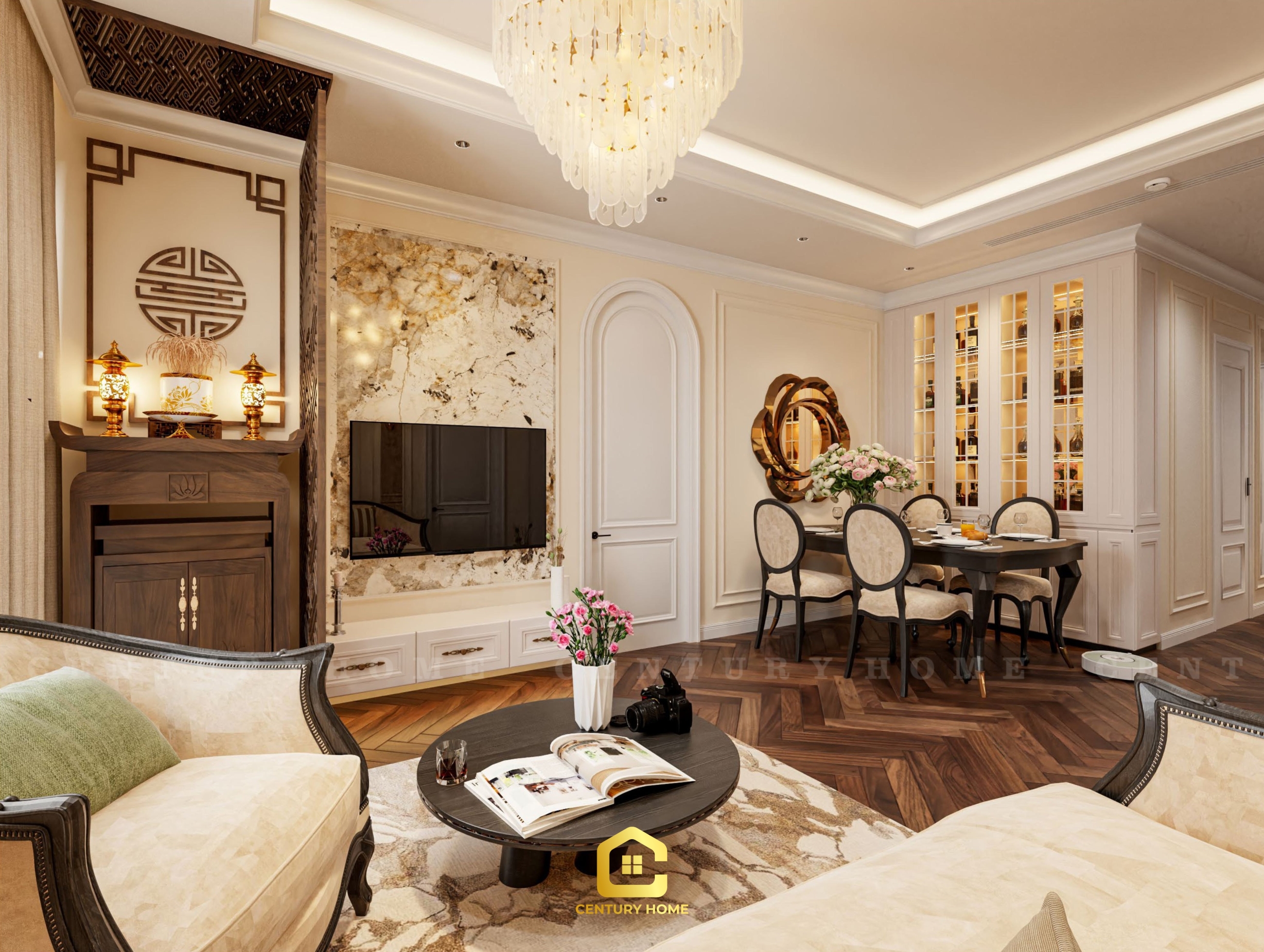 Thiết Kế Nội Thất - PC Tân Cổ - Chị Huyền Chung - Long Biên