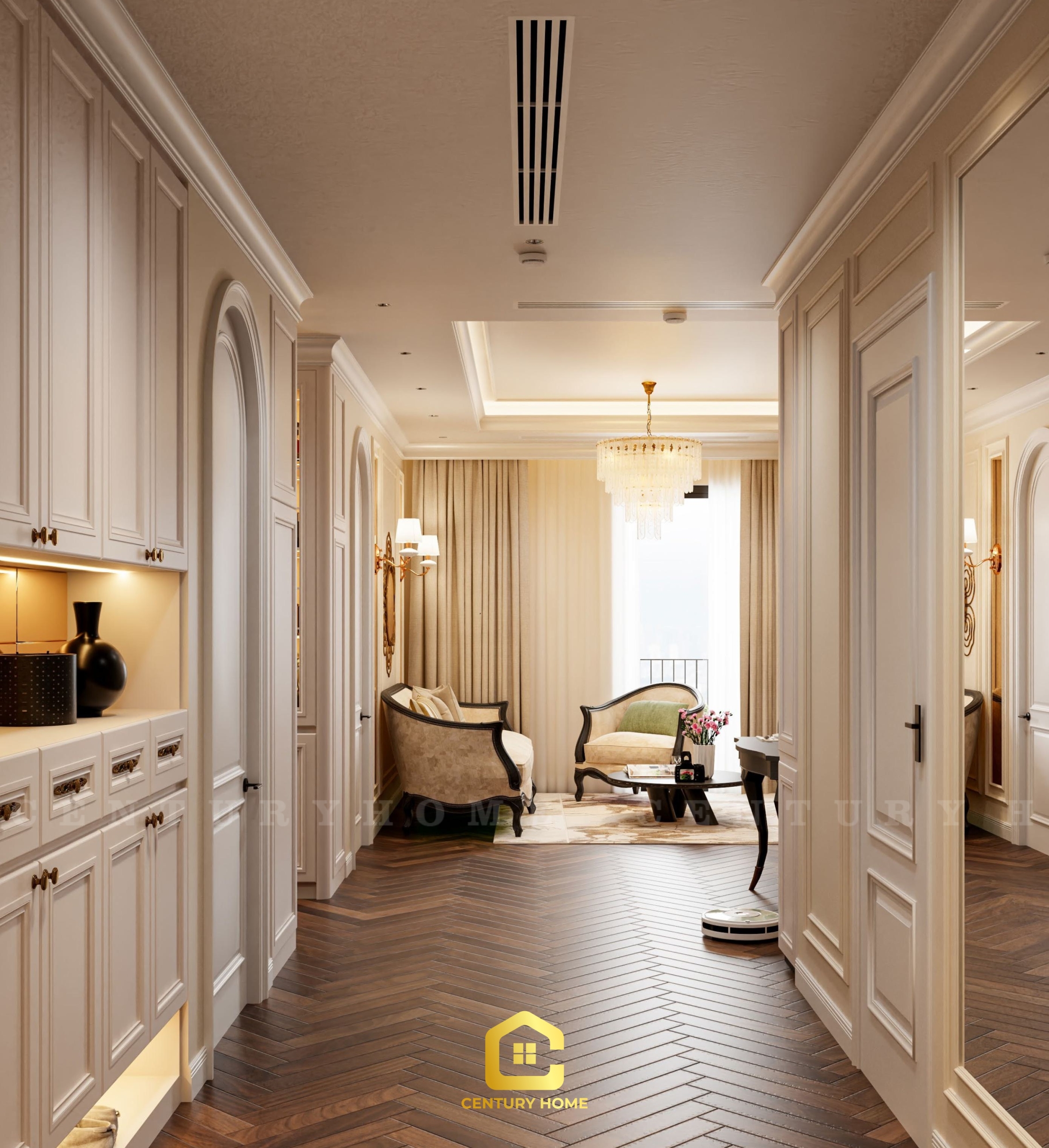 Thiết Kế Nội Thất - PC Tân Cổ - Chị Huyền Chung - Long Biên