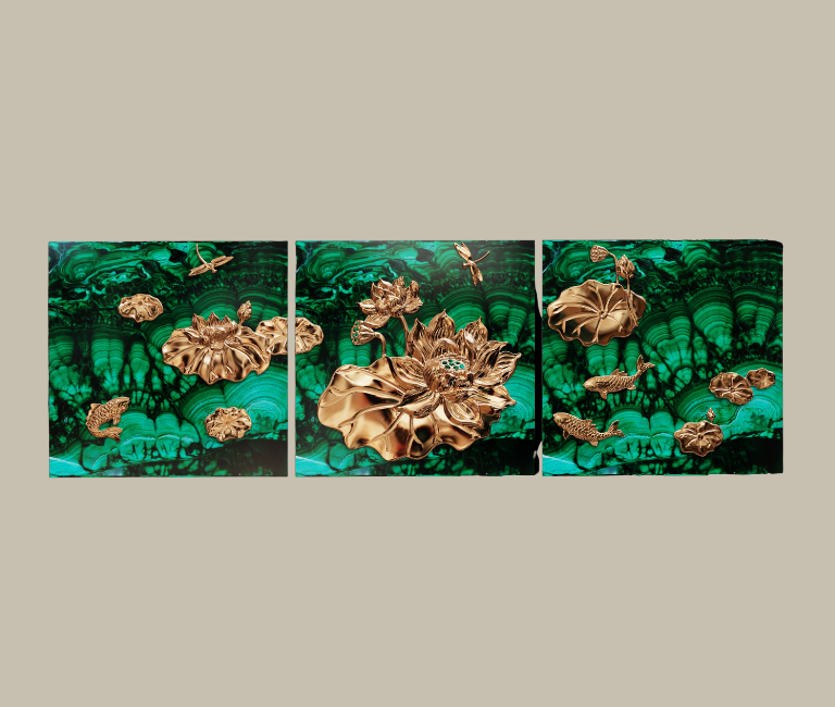 Bích hoạ đá khổng tước – Tinh hoa nghệ thuật kết hợp từ thiên nhiên và thủ công