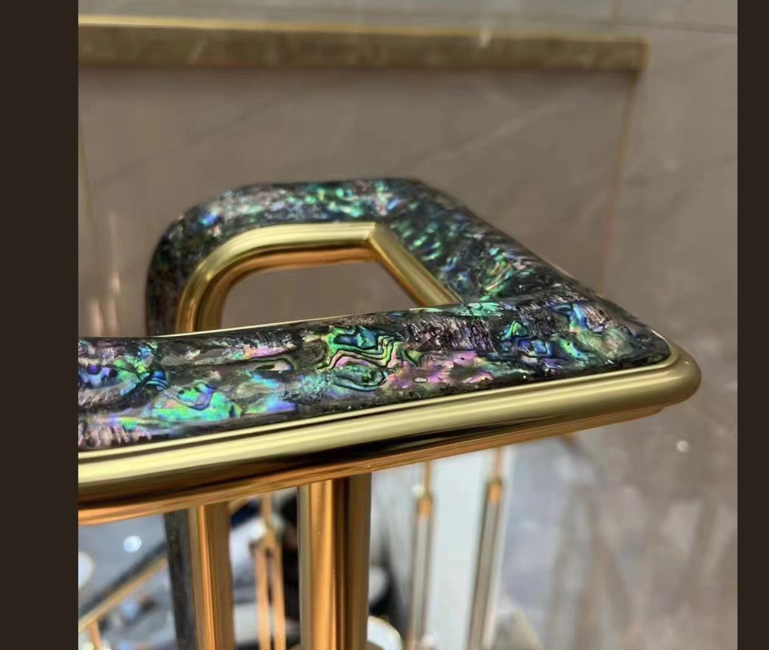 Tay Vịn Nhôm, Đồng Với Khảm Xà Cừ