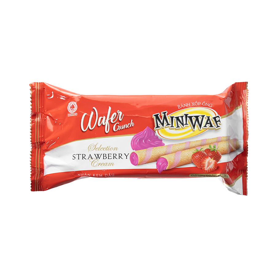 Bánh Miniwaf Dâu gói 125g