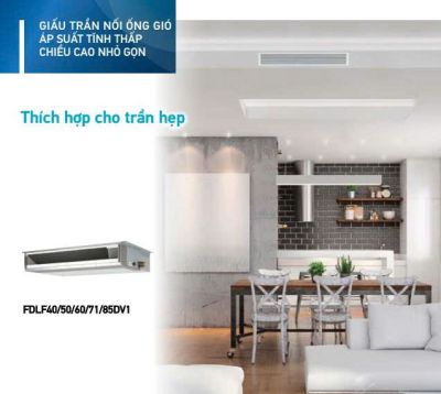 FDLF40DV1/RZFC40EVM+BRC2E61/BRC4C66-Máy điều hoà giấu trần nối ống gió- Inverter-1 chiều lạnh