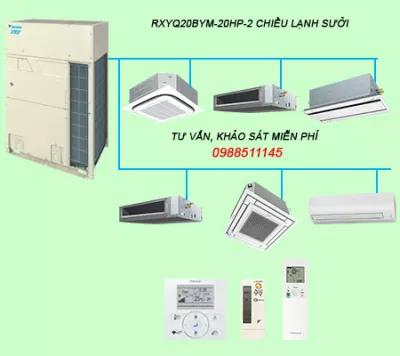 RXYQ20BYM Điều hòa trung tâm Daikin VRV H 20HP 2 chiều lạnh sưởi