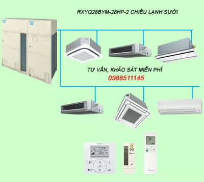 RXYQ28BYM Điều hòa trung tâm Daikin VRV H 28HP 2 chiều lạnh sưởi