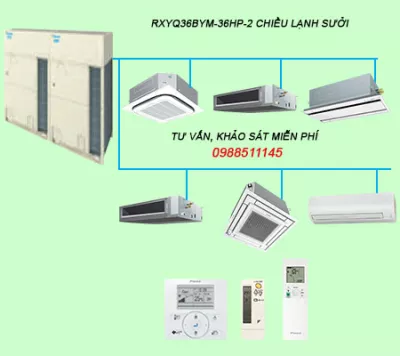 RXYQ36BYM Điều hòa trung tâm Daikin VRV H 36HP 2 chiều lạnh sưởi