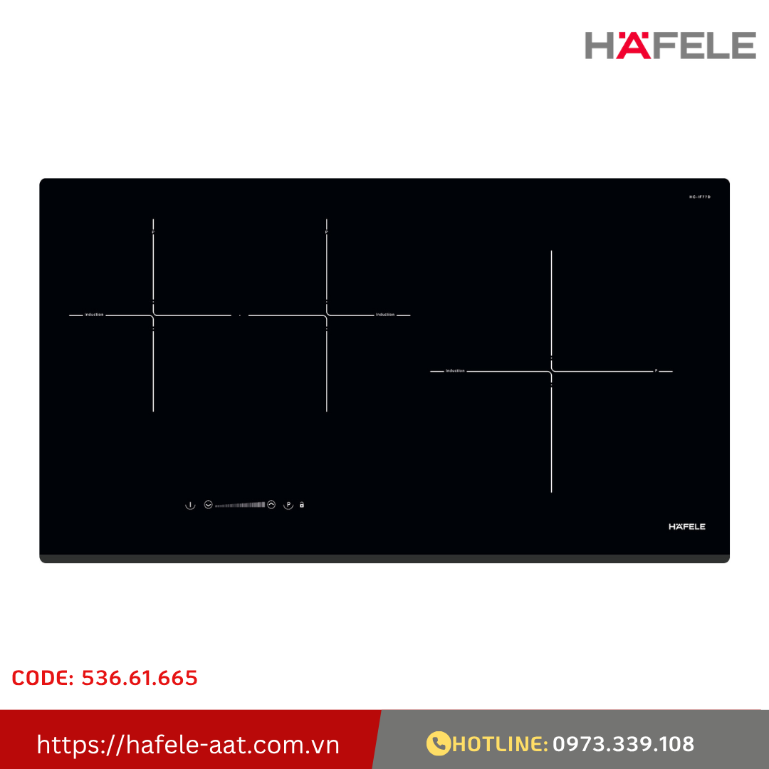 Bếp Từ 3 Vùng Nấu HC-IF77D Hafele 536.61.665