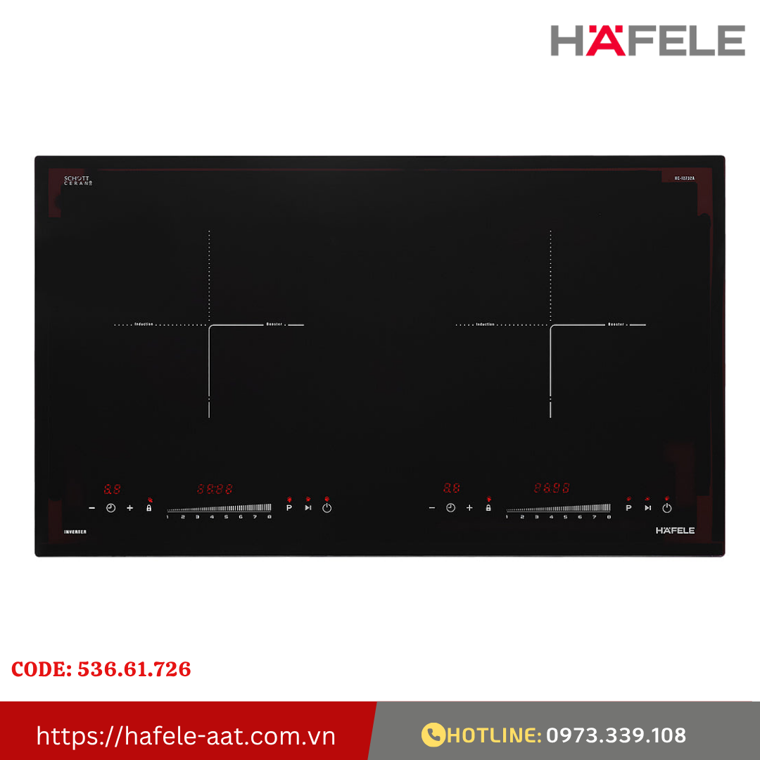 Bếp Từ 2 Vùng Nấu HC-I2732A Hafele 536.61.726