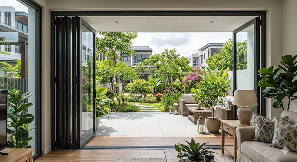 Cửa gấp mặt tiền