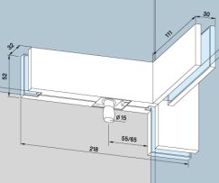 Kẹp kính bản lề sàn Dorma PT41