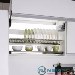 Giá treo úp bát đĩa NewEra inox 2 tầng tủ trên rộng 1000mm