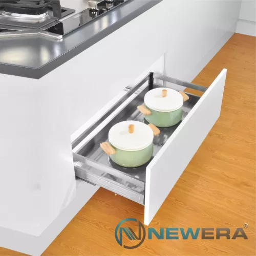 Ngăn kéo để xoong nồi NewEra inox hộp 304, giảm chấn, 700mm