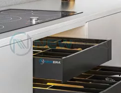 Ngăn kéo tủ bếp NewEra mở toàn phần, giảm chấn, 30kg