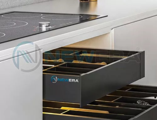 Ngăn kéo tủ bếp NewEra mở toàn phần, giảm chấn, 30kg
