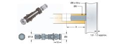 Chốt nối Titus 05414 dài 24mm dùng cho khung nhôm