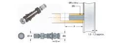 Chốt nối Titus 05414 dài 24mm dùng cho khung nhôm
