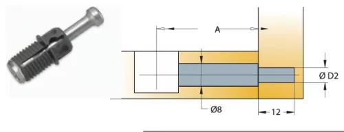 Chốt nối Titus 05570 dài 24mm lắp nhanh
