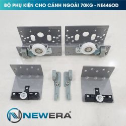 Phụ kiện cánh ngoài cửa trượt lùa 2 cánh song song phủ hồi, tải trọng 70kg/cánh