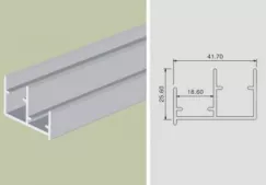 Ray dẫn hướng dưới cửa lùa cánh phủ (dùng với loại NE445ID và NE446OD) dài 2m
