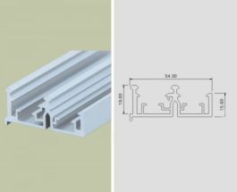 Ray trượt trên cửa lùa cánh phủ (dùng với loại NE445ID và NE446OD) dài 3m