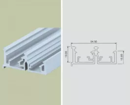 Ray trượt trên cửa lùa cánh phủ (dùng với loại NE445ID và NE446OD) dài 3m