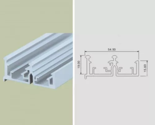 Ray trượt trên cửa lùa cánh phủ (dùng với loại NE445ID và NE446OD) dài 2,5m