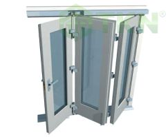 Ray cửa trượt gấp Henderson Pacer cánh nhôm rộng 900mm, tải trọng 1 cánh 65kg