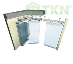 Ray cửa trượt lùa Henderson Flexirol 135° Glass tải trọng 1 cánh 250kg hoặc 500kg