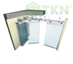 Ray cửa trượt lùa Henderson Flexirol 135° Glass tải trọng 1 cánh 250kg hoặc 500kg