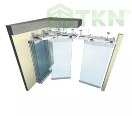 Ray cửa trượt lùa Henderson Flexirol 135° Glass tải trọng 1 cánh 250kg hoặc 500kg