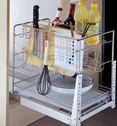 Giá kệ dao thớt, chai lọ, gia vị, rộng 350mm, có khay hứng nước