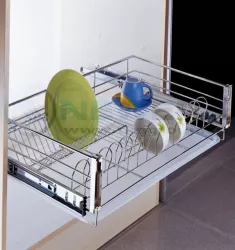Kệ ngăn kéo đựng bát đũa NewEra cánh kéo có khay hứng nước, rộng 600mm