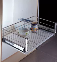 Kệ ngăn kéo đựng xoong nồi NewEra cánh kéo có khay hứng nước, rộng 725mm