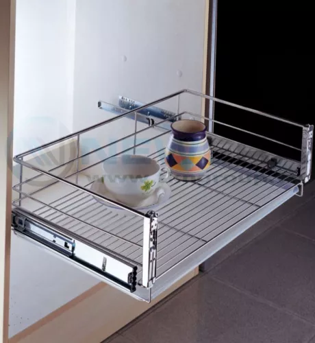 Kệ ngăn kéo đựng xoong nồi NewEra cánh kéo có khay hứng nước, rộng 725mm