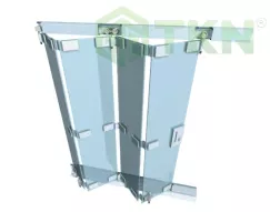 Ray cửa trượt gấp Henderson Easyfold Glass cánh kính rộng 750mm, tải trọng 1 cánh 45kg