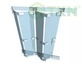 Ray cửa trượt gấp Henderson Easyfold Glass cánh kính rộng 750mm, tải trọng 1 cánh 45kg