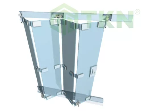 Ray cửa trượt gấp Henderson Easyfold Glass cánh kính rộng 750mm, tải trọng 1 cánh 45kg