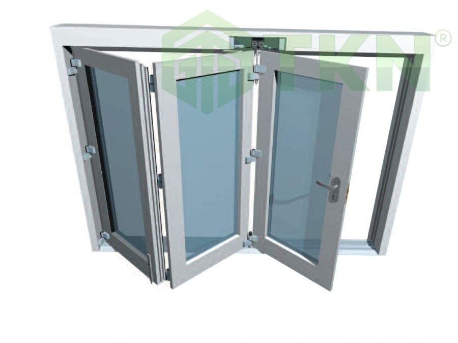 Ray cửa trượt gấp Henderson Flexirol cánh khung nhôm rộng 1200mm, tải trọng 1 cánh 125kg