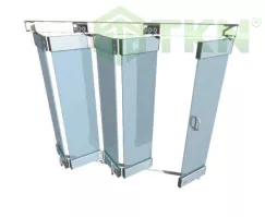 Ray cửa trượt gấp Henderson Traverse Glass cánh kính rộng 900mm, tải trọng 1 cánh 60kg